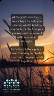 Release. Reflect. Reconnect.

Sometimes the thing holding us back isn’t what happened to us. It’s the thoughts we keep replaying because we haven’t found a way to let them go.

At SocialChemistry.ca, we believe you don’t have to stay stuck in the cycle of overthinking, self doubt, and carrying everything alone.

Release what’s weighing you down.
Reflect on where you’ve been.
Reconnect with the strength that’s already within you.

Your mental health deserves more than just getting through the day. It deserves attention, understanding, and the right tools to help you move forward.

Explore resources, stories, playlists, podcasts, books, and more at SocialChemistry.ca.

You don’t have to figure it all out at once. You just have to take the next step.

#socialchemistry #mentalhealth #personalgrowth #selfhelp #mentalwellness
