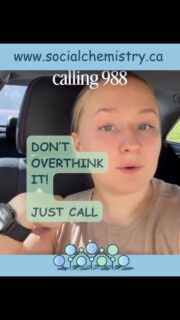 DON’T OVERTHINK IT. MAKE THE CALL.

If thoughts of suicide are becoming overwhelming, you don’t have to figure everything out right now.

You don’t need the perfect words.

You don’t need to explain everything.

You just need to take the next step.

Call or text 9-8-8.

Canada’s Suicide Crisis Helpline is available 24/7 to provide support when you’re struggling, feeling hopeless, or thinking about suicide.

Sometimes self-help starts with asking for help.

Sometimes personal growth starts with simply staying in the moment.

Sometimes the strongest thing you can do is let someone else help carry the weight for a while.

If you’re worried about someone else, don’t wait for them to bring it up.

Reach out.

Ask how they’re doing.

Listen without judgement.

Stay connected.

A text can open the door.

A conversation can interrupt the isolation.

And professional support can help someone take the next step.

You don’t have to solve your whole life today.

Just take the next step.

Call or text 9-8-8 in Canada.

If you are in immediate danger, call 911 or go to the nearest emergency department.

SocialChemistry.ca is about connection, conversation, self-help, personal growth, and finding the support you need when life gets heavy.

Release. Reflect. Reconnect.

#socialchemistry #suicideprevention #mentalhealth #depression #selfhelp