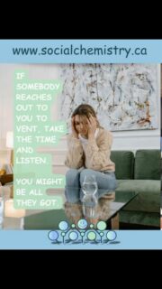 🚨 SOMETIMES, THE MOST POWERFUL THING YOU CAN SAY IS NOTHING AT ALL. JUST LISTEN. ❤️

When someone reaches out to vent, they’re not always looking for advice.

They’re looking for someone who cares.

Someone who won’t judge.

Someone who won’t interrupt.

Someone who will simply listen.

💔 Because that conversation you almost ignored might be the one they desperately needed.

Depression doesn’t always look like sadness.

Suicidal thoughts aren’t always spoken out loud.

And the people struggling the most are often the ones who seem perfectly fine.

So when someone reaches out, show up.

❤️ Put down your phone.

❤️ Listen without trying to fix everything.

❤️ Validate their feelings instead of minimizing them.

❤️ Check in again tomorrow. And the day after.

You don’t need to be a therapist to show compassion. And you don’t need all the answers to make someone feel less alone.

Sometimes, being heard is the first step toward healing.

If someone shares thoughts of suicide, take them seriously. Ask directly about their safety and help them connect with professional support.

🌱 At SocialChemistry.ca, we believe personal growth, mental health awareness, and meaningful human connections can change lives.

Be the person who listens. You never know how much your presence matters.

💬 SHARE THIS. Someone in your circle might need the reminder today.

🌐 SocialChemistry.ca

#MentalHealthAwareness #SuicidePrevention #DepressionSupport #SelfHelpGrowth #SocialChemistry